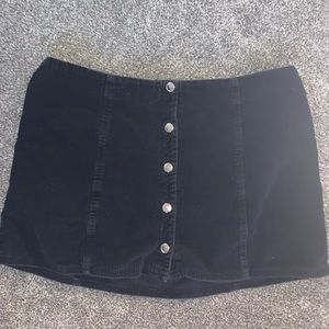 Black button up skirt